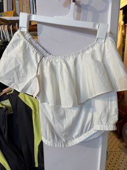 White one sleeved shirt small