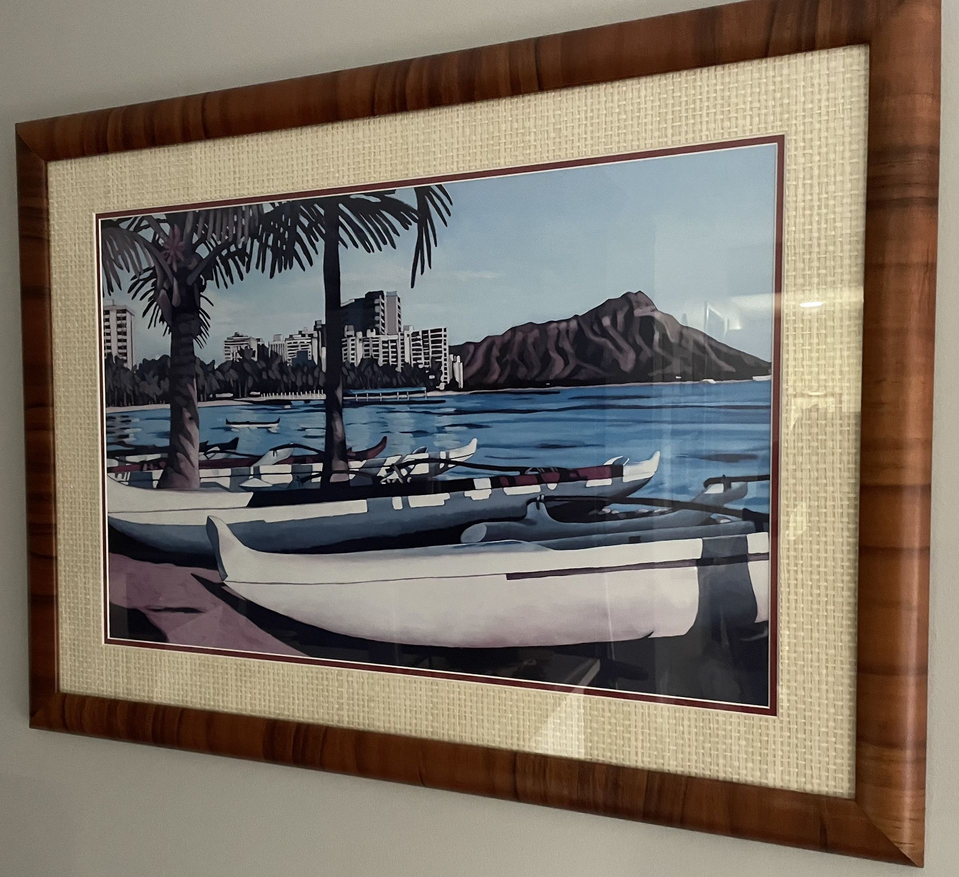 Outrigger Canoes on Waikiki Beach Portrait