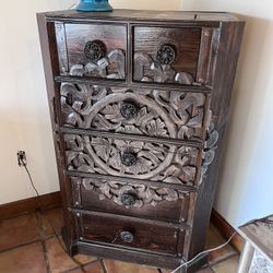 Custom Built 5 Drawer Dresser W Mandala Inlay$175