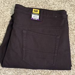 CAT Fleece Lined Canvas Pants ( 40*32 )  Black 