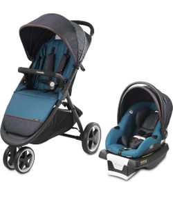 Evenflo Gold, Sensorsafe Verge3 Smart Travel System, Includes SecureMax Smart Infant Car Seat, 3-Wheel Jogging Stroller