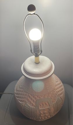 Table Top Southwestern "Beautiful Mint Green & Peach Design" Lamp Set of 2