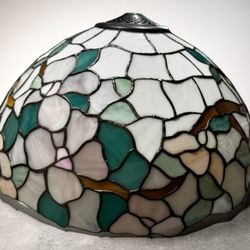 16” Tiffany Style Stained Glass Lamp Shade Floral Replacement