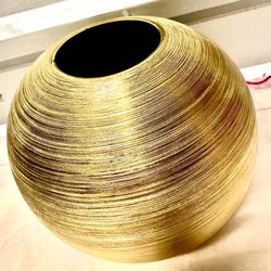 Gold Decorative Table Vase Homegoods Decoration Accents Livingroom Flowers 