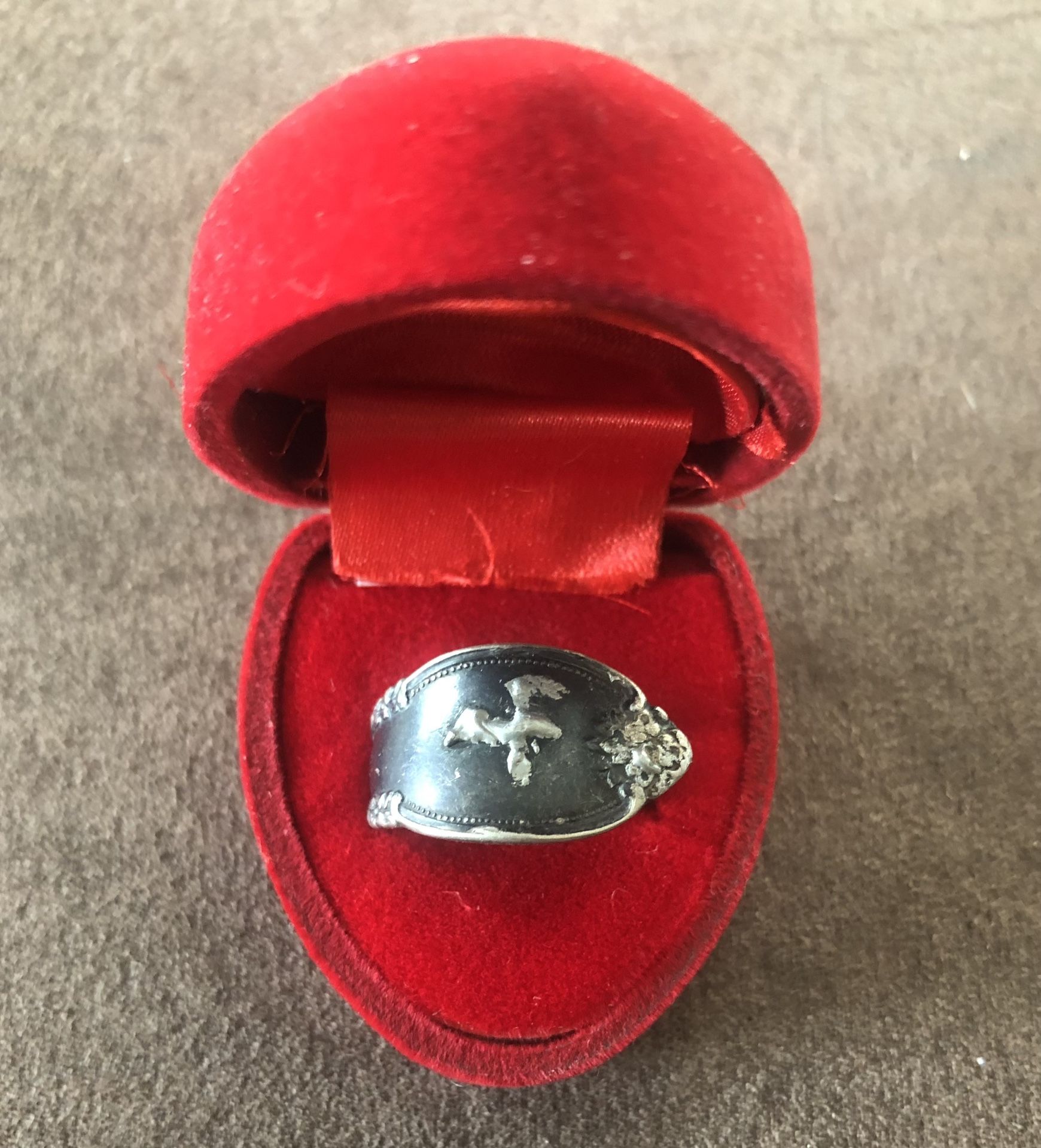 Unique Vintage/Antique Silver W.M. Rogers Spoon/Fork Ring Size 7 AS IS- I don’t clean my jewelry-No Box