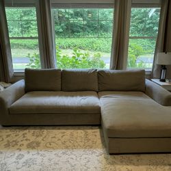Pottery Barn Big Sur Roll Arm Deep Seat Chaise Sectional