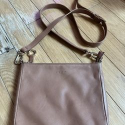 Sequoia Paris Camel-colored Leather Crossbody Bag