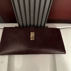 Purple magnetic snap wallet