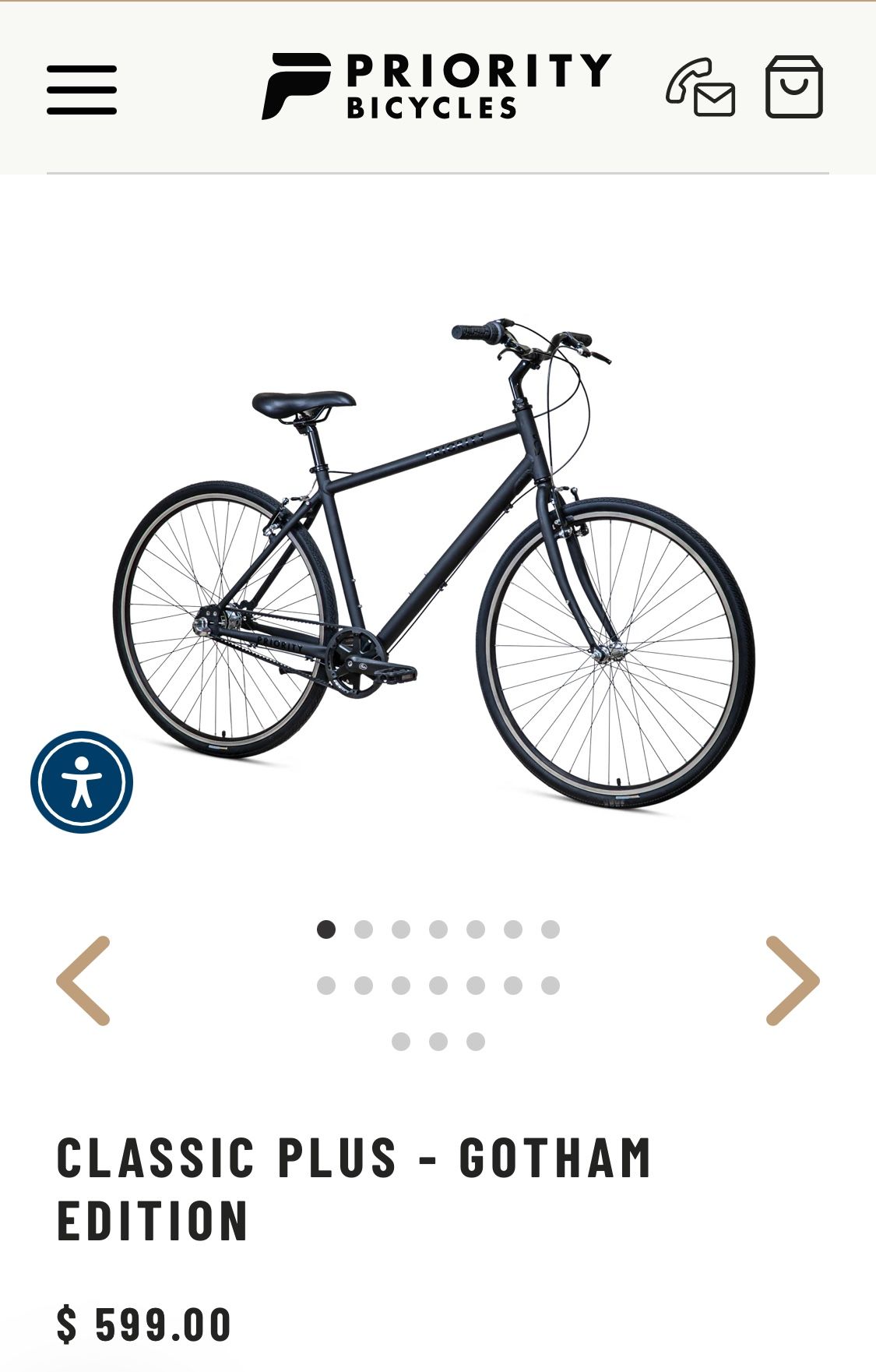Priority bicycle Classic plus Gotham Edition (M)