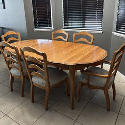 Dining Table With Leaf Extension And 6 Chairs 