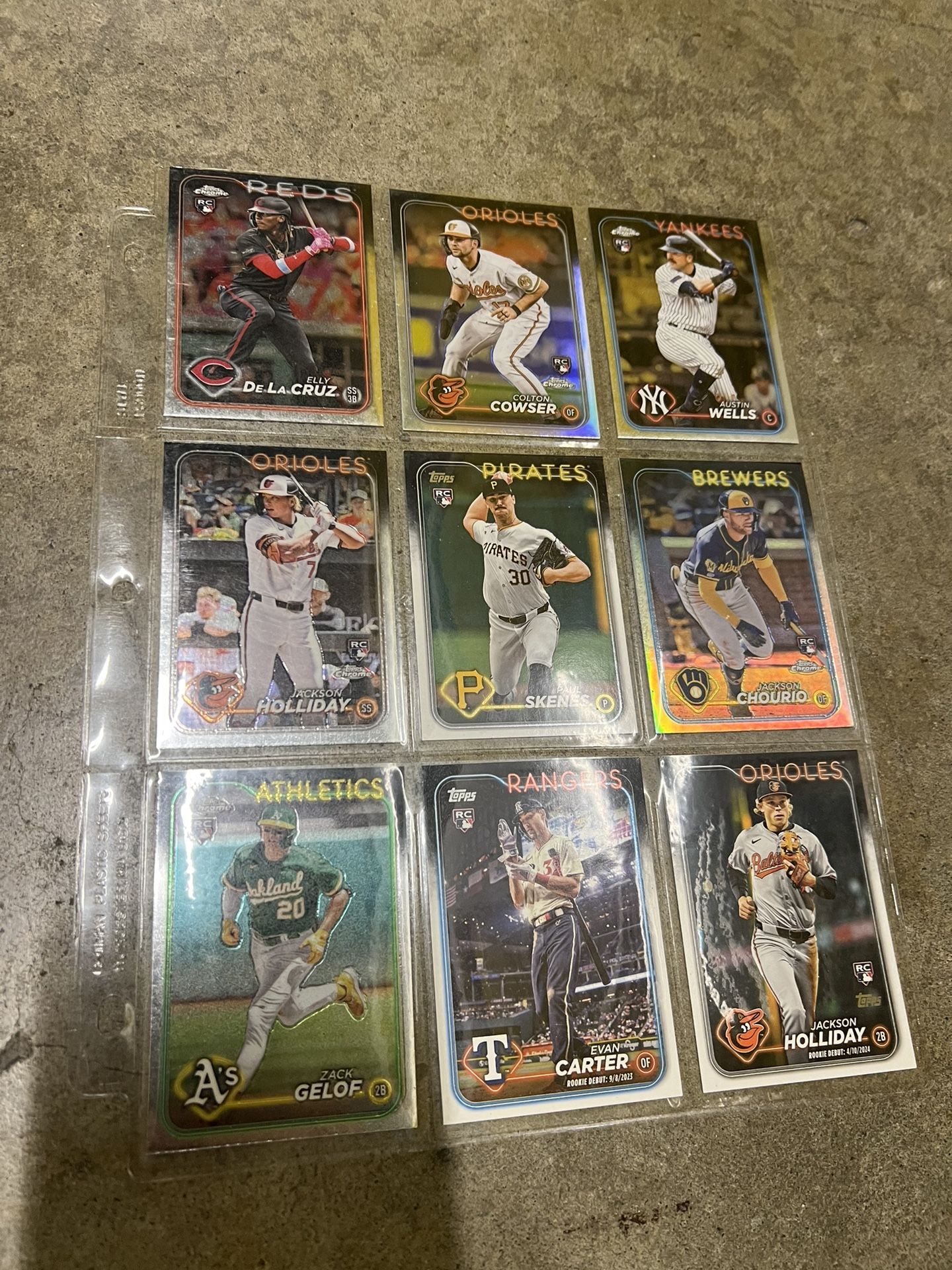 2024 Baseball Rookie Card Lot: Skenes, Holiday, Cowser