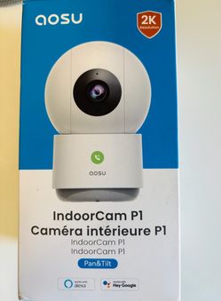 Aosu Indoor Security Camera, Baby Monitor, Pet Camera, 360-Degree for Home Security, One-Touch Call
