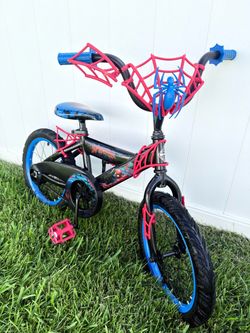 Selling a Spider-Man 16-inch kids’ bike.