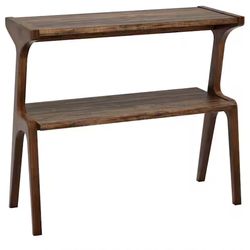 Narrow Sofa Side Table with Shelves