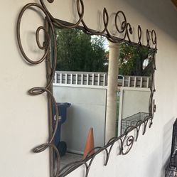 Metal Rectangular Wall Mirror