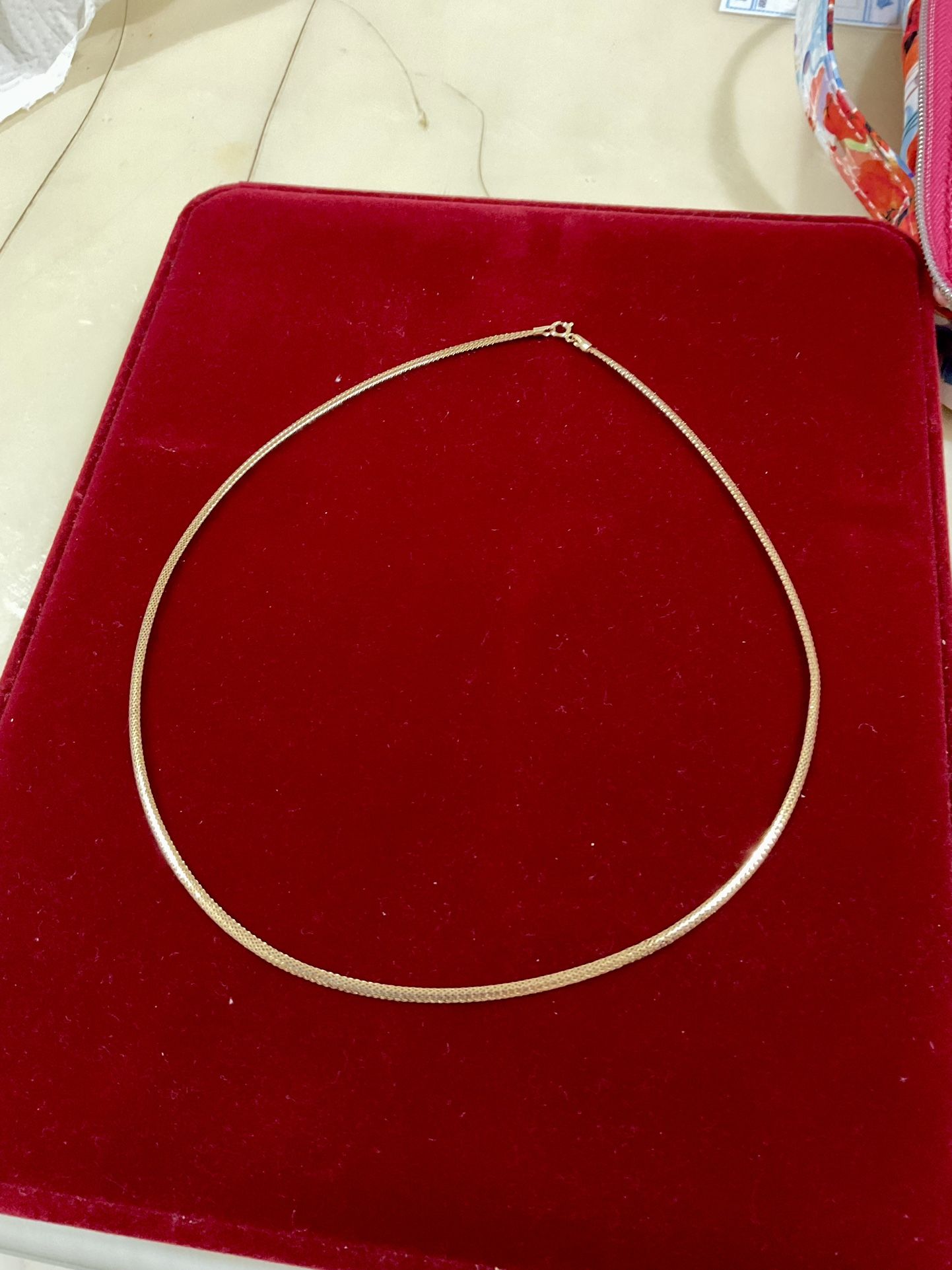 18kt Real Gold Omega Soft Necklace