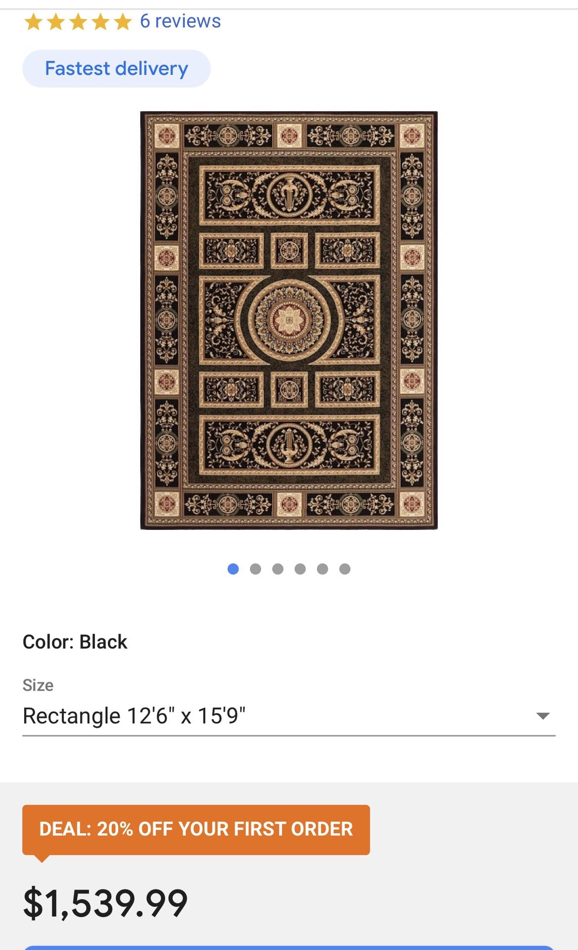 Home Dynamix Area Rugs: Regency Rug: 8307: Black Rectangle 12'6" x 15'9