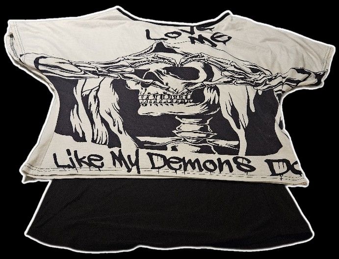 Black and White Graphic Tee 2 Piece