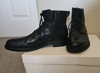Black Calvin Klein Leather Boots