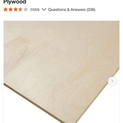 4x8x3/4  Birch plywood finish grade