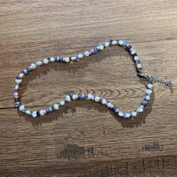 Pearl/Amethyst/Silver Necklace