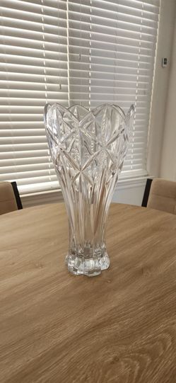 Large Crystal Vase 14" High