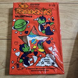 Valentines Day Cards Vintage 1983 Astrosniks Alien Kids Classroom By Gibson NOS New-Old Stock / *Pack of 30 Cards