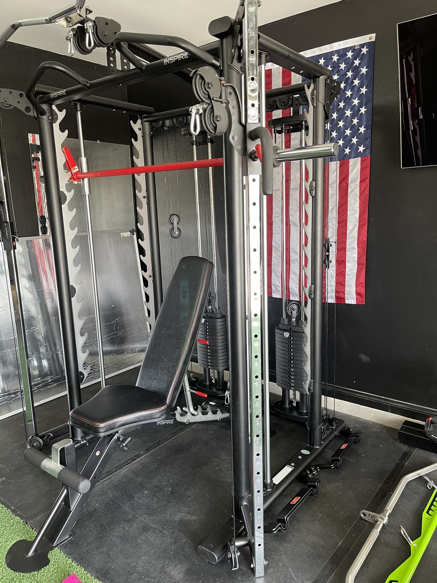 Inspire SCS Functional Trainer/smith Machine/free Weights With Adjustable Bench Over $5k Retail