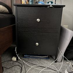 Black Nightstands / Bedside Tables (Set of 2)
