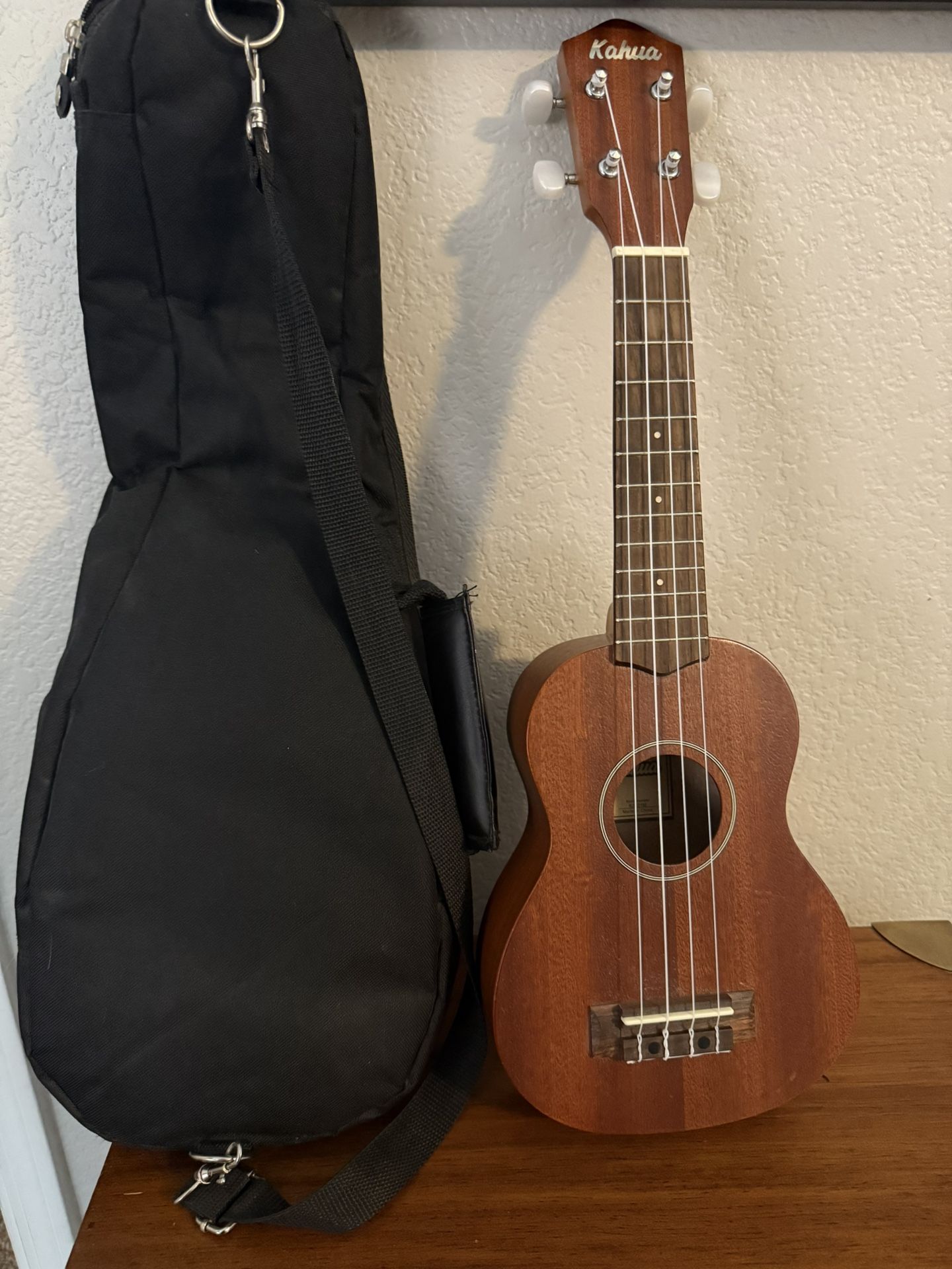 Wooden Ukulele With Case