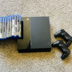 PS4 with Controllers And Games - Lot 