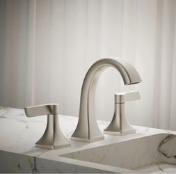 Brand New Kohler Riverly Widespread Bathroom Sink Faucet, Brushed Nickel