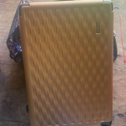 Suitcase Is 27inch By 17 Inch Gold Made By Idadi Japan Company 
