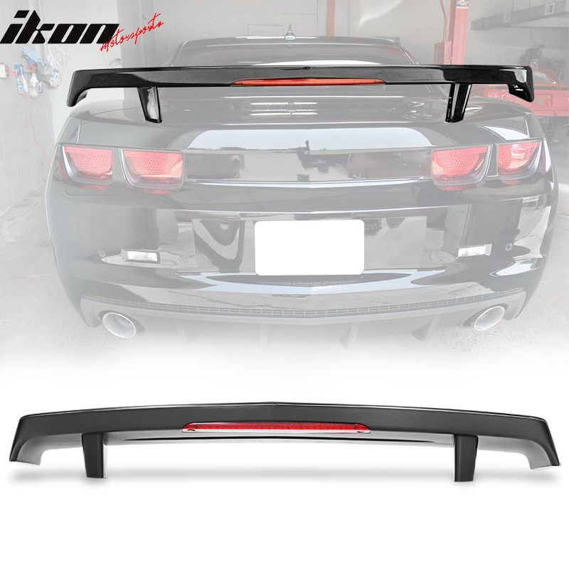 Fits 2010-2013 Chevy Camaro GM High Wing ABS Trunk Spoiler & LED 3rd Brake Light