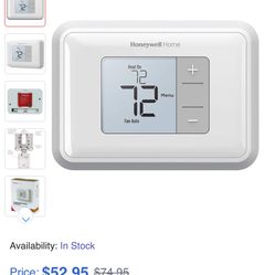 Honeywell RTH5160D T2 Thermostat Non-Programmable White - never opened box  