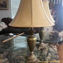 Glass Coffee/end Tables/ Lamps