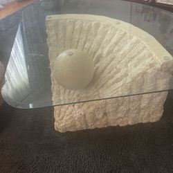 Glass And Stone Coffe Table
