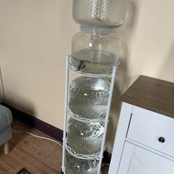 Alive Water: 5-Jug Dispenser; Steel Shelf; Silicon Lids; Hemp Haulers