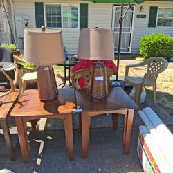 Set Of Tables And Lamps