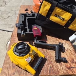DEWALT
150 ft. Red Self-Leveling Rotary Laser Level with Detector and Clamp, Wall Mount, Remote, Bag, (2) D and (1) 9V battery STORE PRICE $699 slight