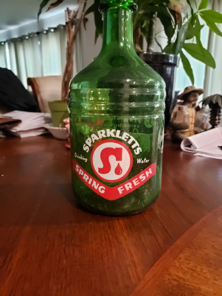 Antique Sparklers  Glass Water Bottle