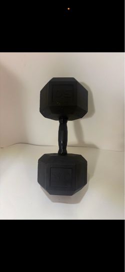 Single rubber hex dumbbell