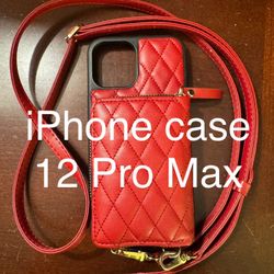 LAMEEKU iPhone 12 Pro Max Wallet Case - 6.7" Crossbody with Wrist Strap