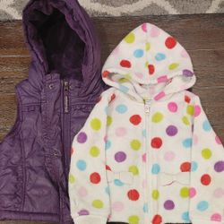 (2) 3T Girls Jacket Coat Lot