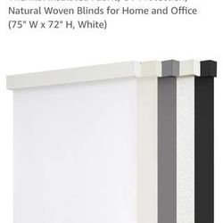 New AOSKY Cordless Roller Window Shade blinds 75" x 72 white