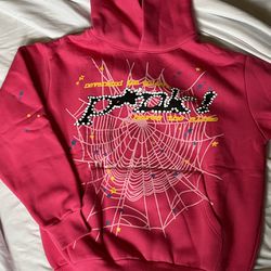 PINK! Sp5der Hoodie - SIZE SMALL 