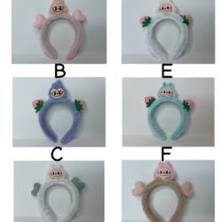 Labubu Headband And Other Accessories Lip Gloss, Compact Mirror And Socks 