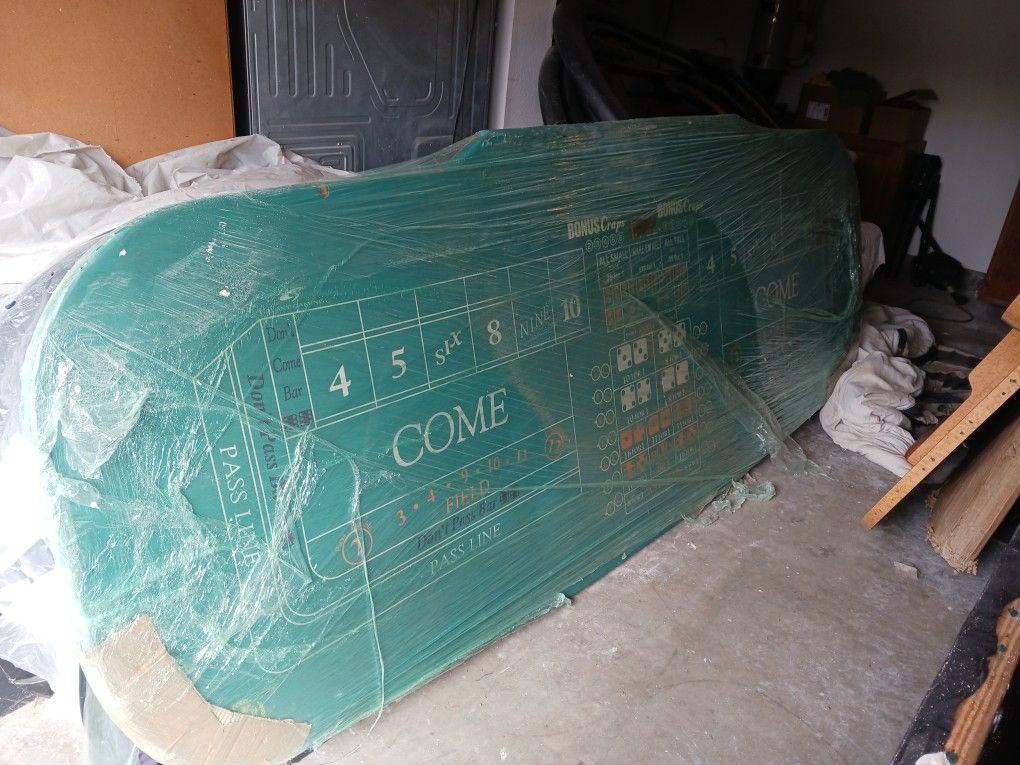 Craps Layout On Playwood. 12 X 4