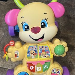 Fisher-Price Laugh & Learn Puppy Pink Ear Smart Stages Baby Toddler Walker 