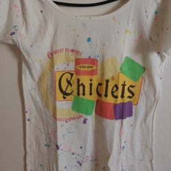 #####Junk-food-clothing........... Chicklets Gum/ VINTAGE Oldschool Paint Round -neck Tee#### 